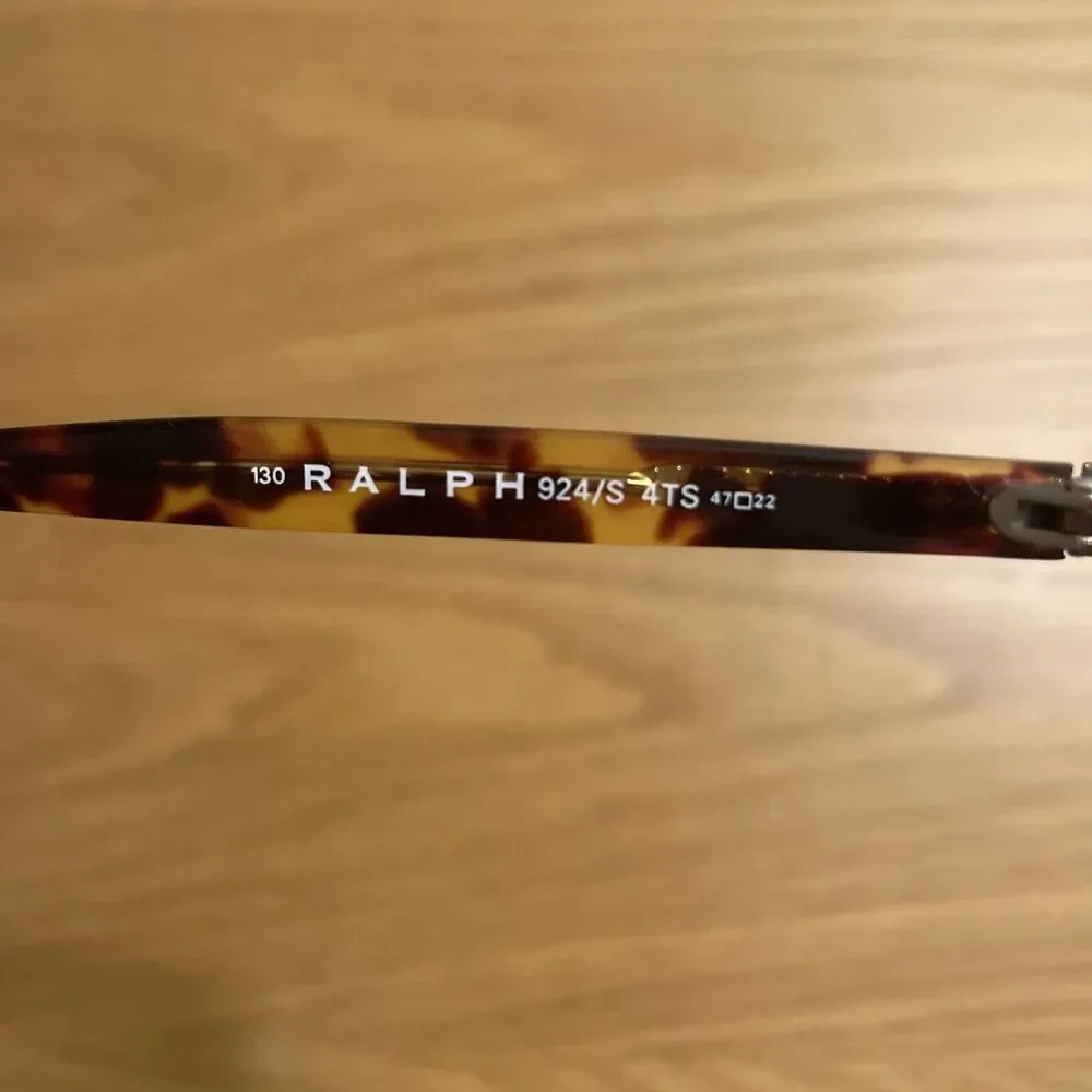 Vintage 90s Ralph Lauren 924/S Oval Sunglasses Tortoise & Gold Goth Steampunk